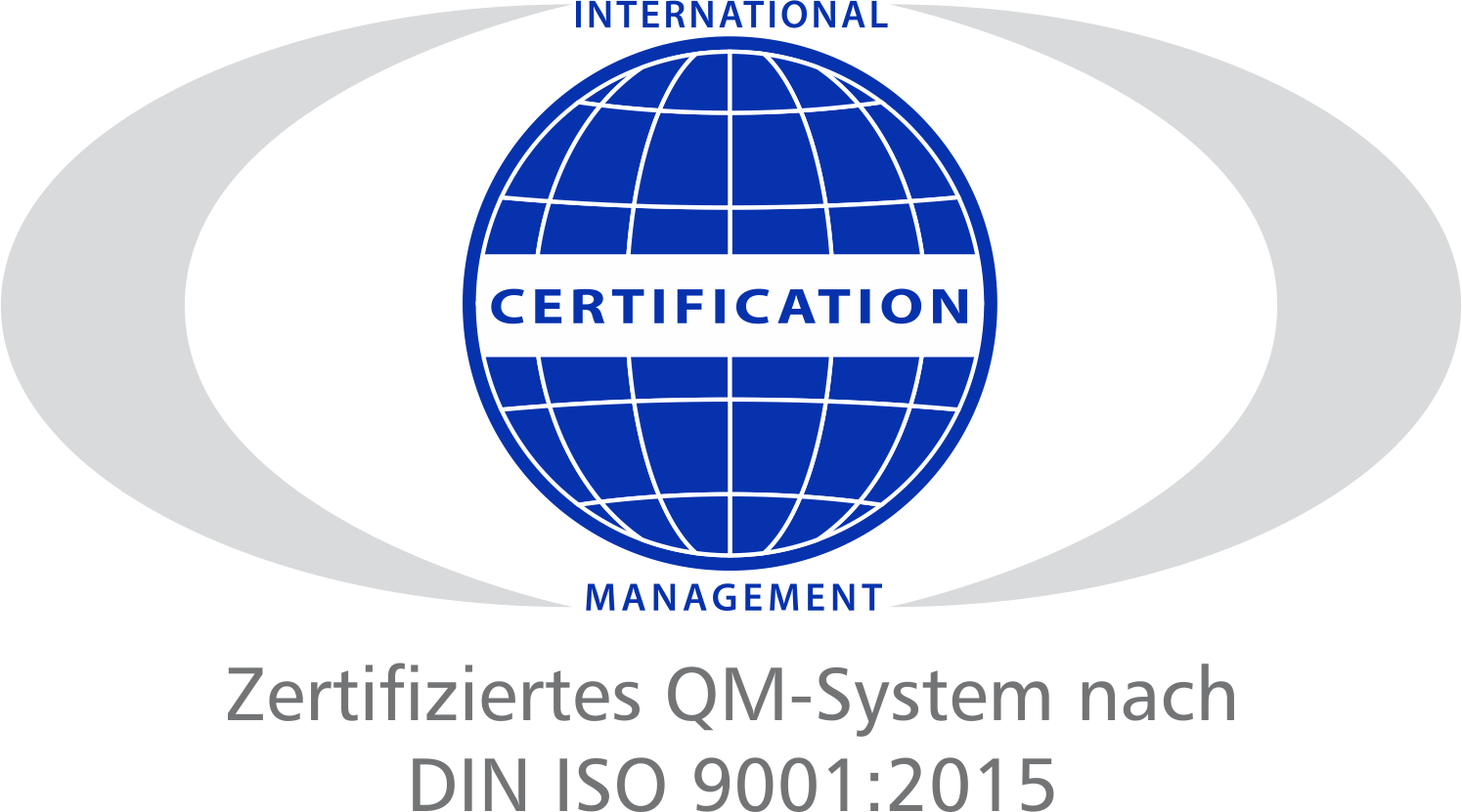 Logo: DIN Auszeichnung ISO 9001 2015 - 
